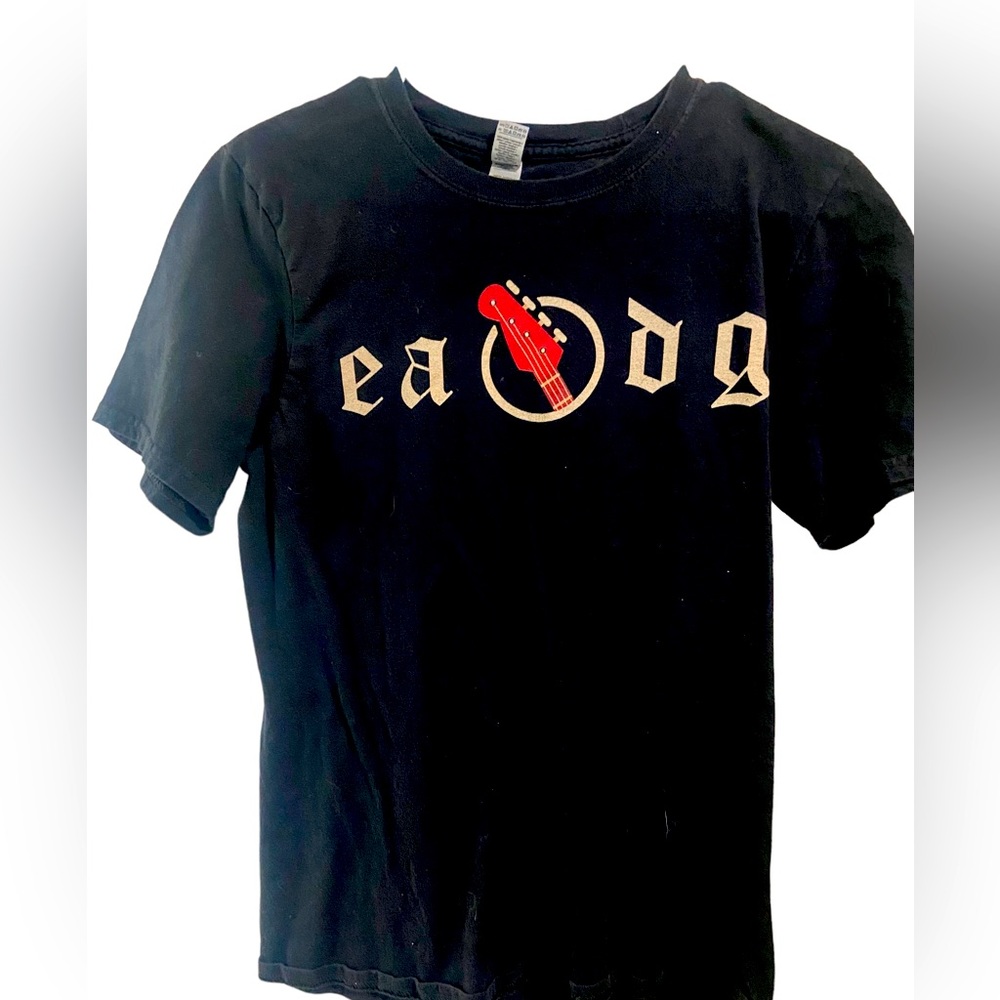 Nice Vintage EADG Bass Guitar Strings Chords Rock Music Men’s S Black T-Shirt